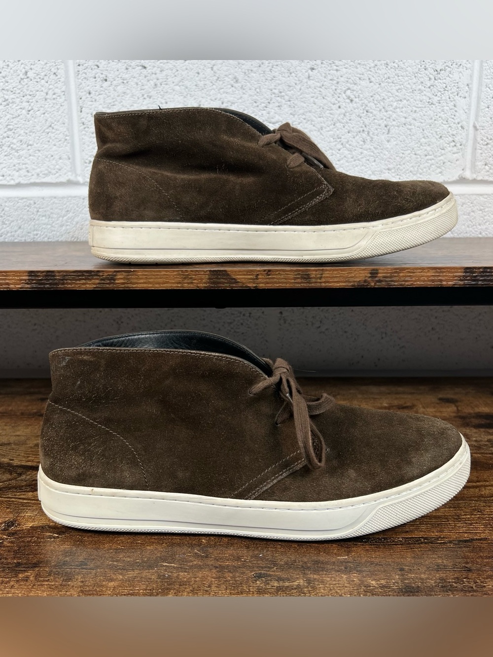 Vince High Top Sneaker Brown Suede Leather Shoes Men's 9